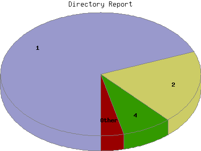 Directory Report: Percentage of the requests by Directory Name.